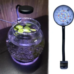 KickAt Nano N - 6 Aquarium Lamp 2.5 Watt Aquarium Light (Multicolour) ,Flexible to Adjust Lighting, Wired Controller, Light for Salt & Fresh water Small Clip Light for Fish Bowl