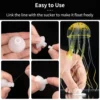 KickAt Artificial Silicone Floating Jellyfish Ornament Decor for Aquarium Fish Tank