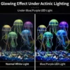 KickAt Artificial Silicone Floating Jellyfish Ornament Decor for Aquarium Fish Tank
